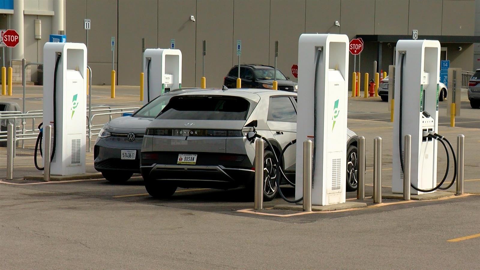 Two electric vehicles
