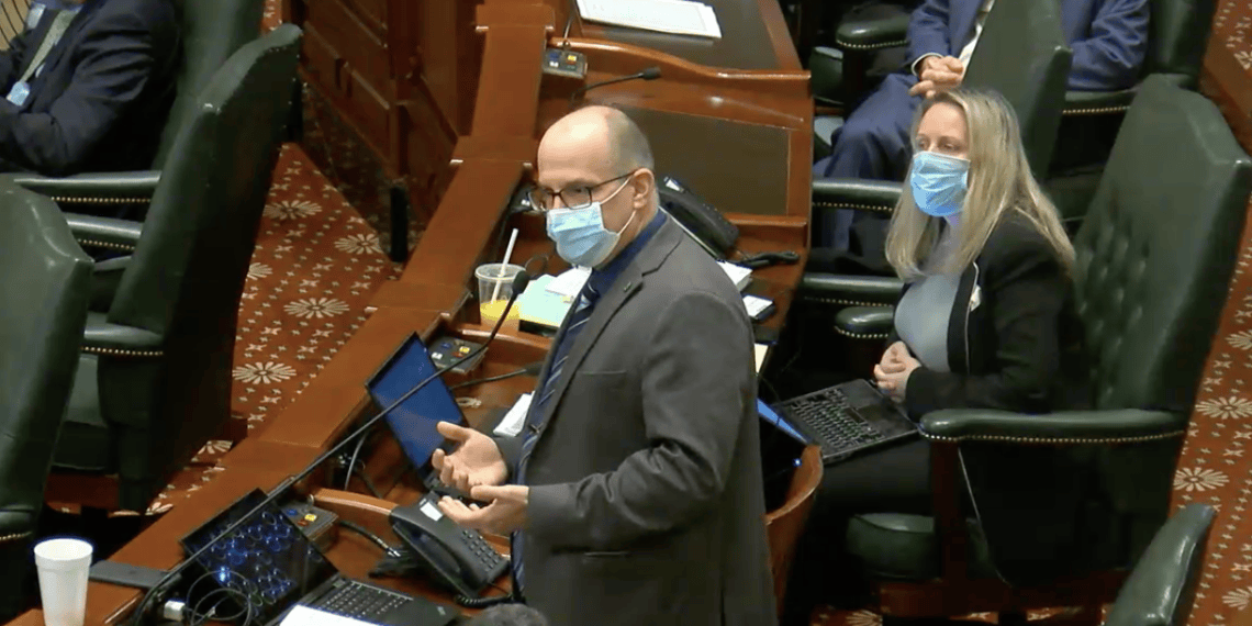 Republican Floor Leader Mark Batinick speaks on the House floor last year. Batinick