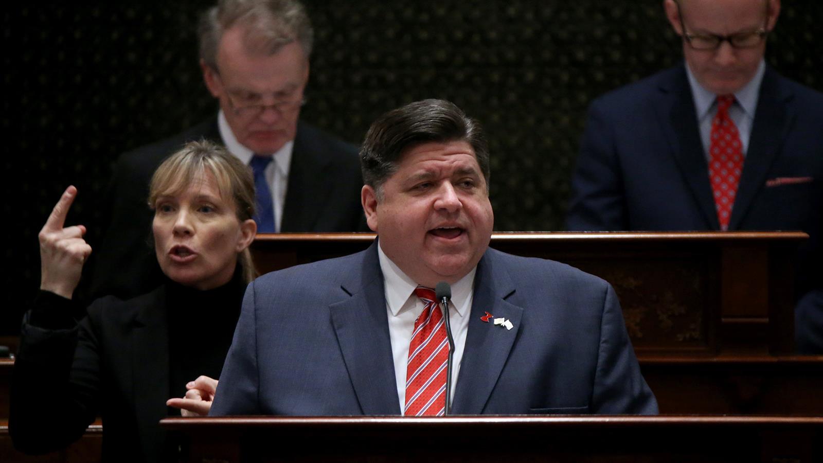 Pritzker paints two budget pictures: One with graduated tax, one without