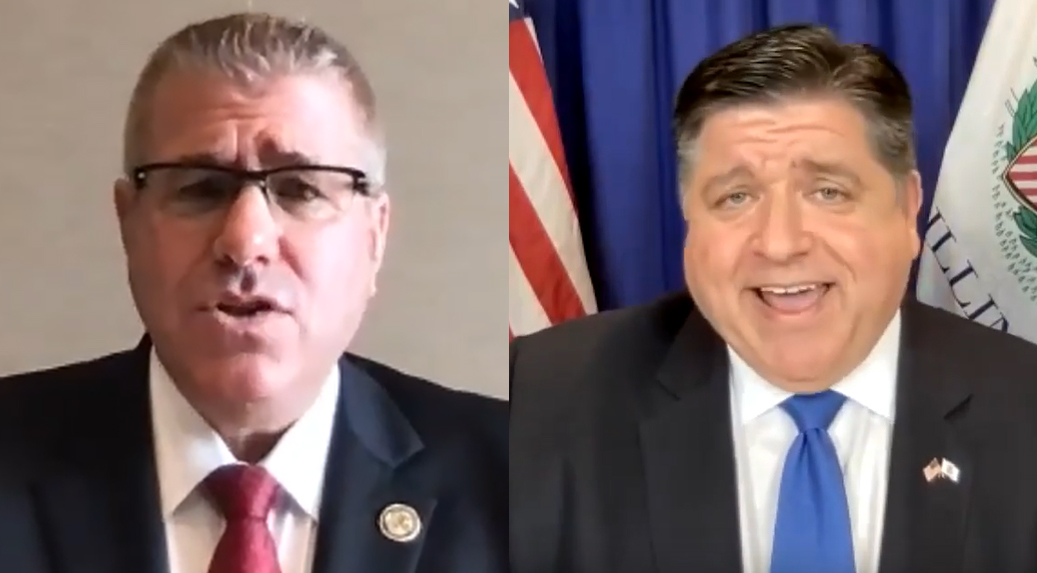 Darren Bailey and JB Pritzker