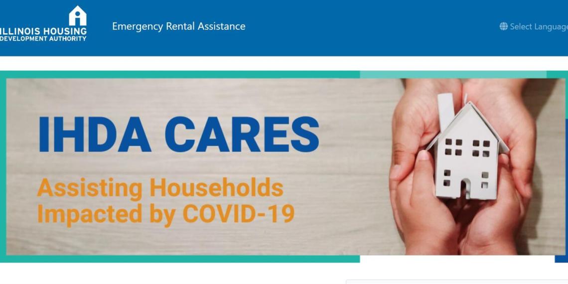 Screenshot of the Illinois Housing Development Authority website. (Credit: https://era.ihda.org/)
