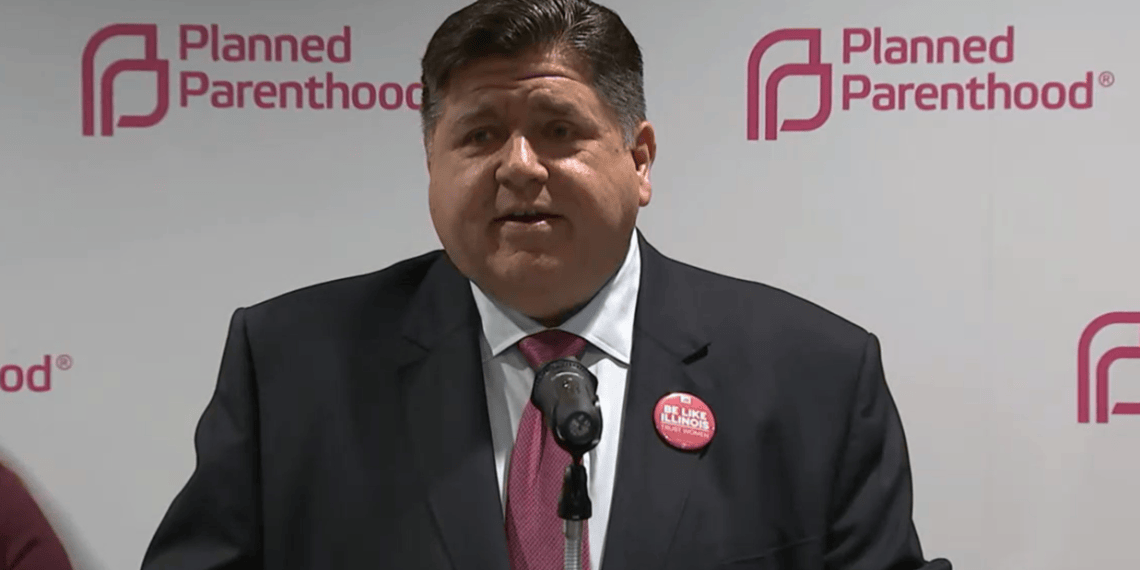 Gov. JB Pritzker speaks at a campaign-sponsored news conference Tuesday