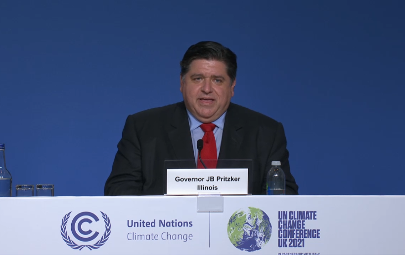 Pritzker makes Illinois pitch at world climate conference