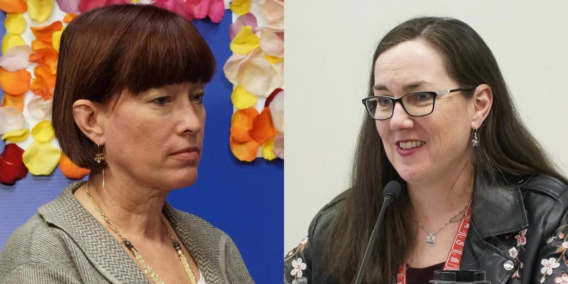 Heather Steans and Kelly Cassidy