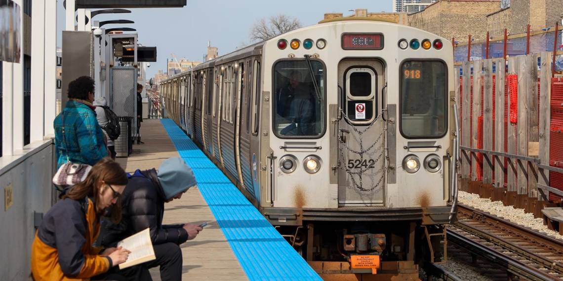 A CTA Red Line train rolls into the station in Chicago. (Capitol News Illinois file photo by Andrew Adams)