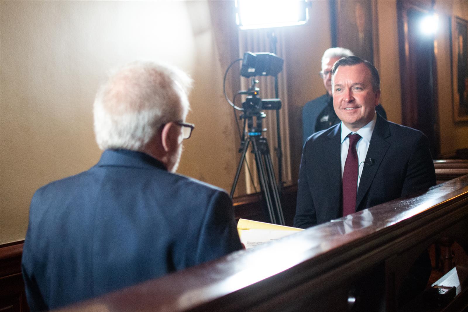 Deputy Gov. Andy Manar talks to host Jak Tichenor