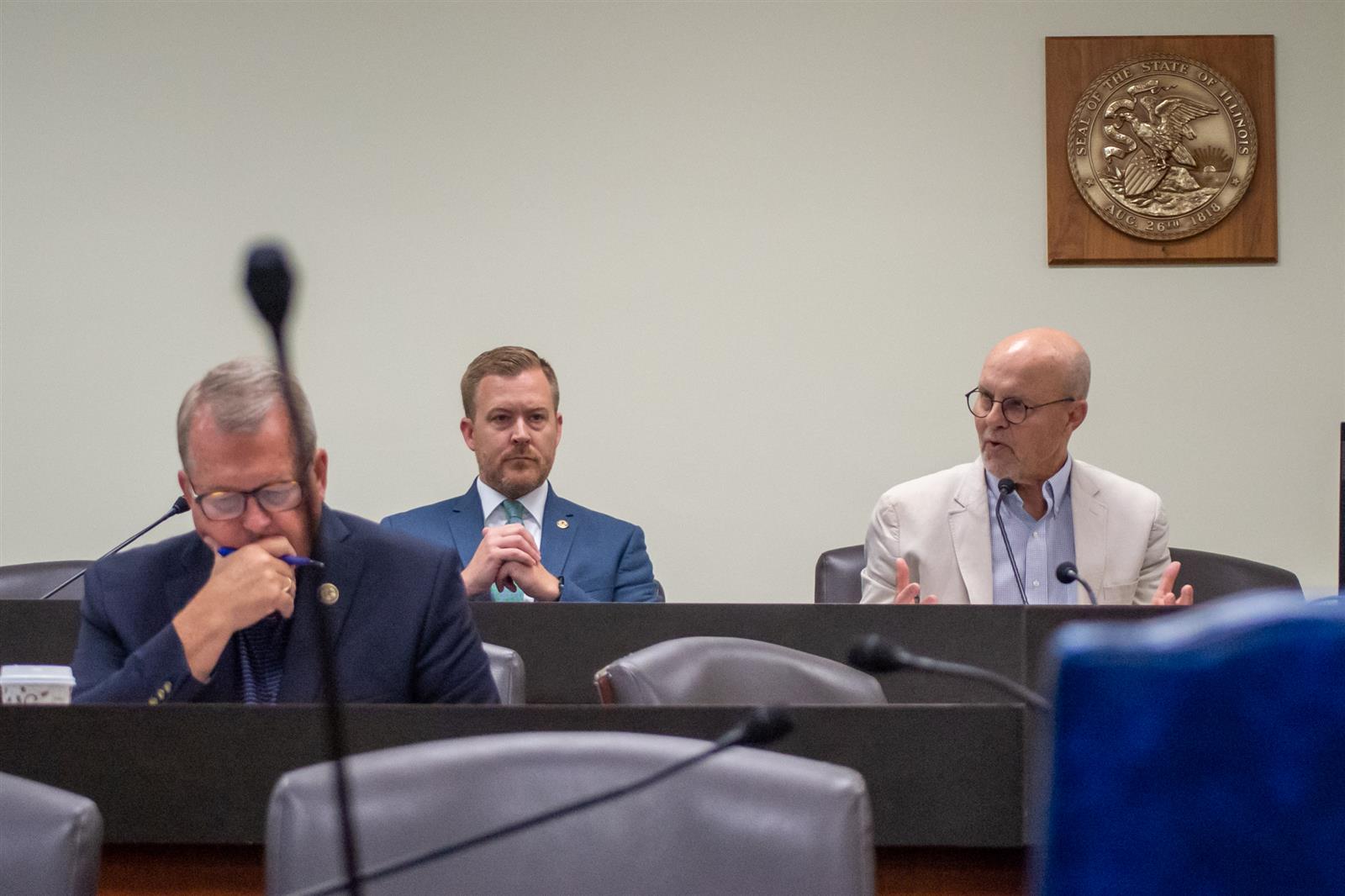 Sen. Don DeWitte and Rep. C.D. Davidsmeyer are pictured with Democratic Sen. Dave Koehler