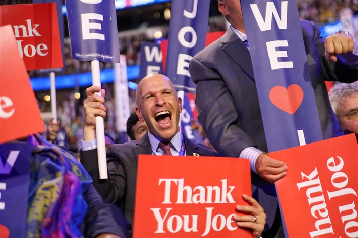 State Rep. Bob Morgan celebrates