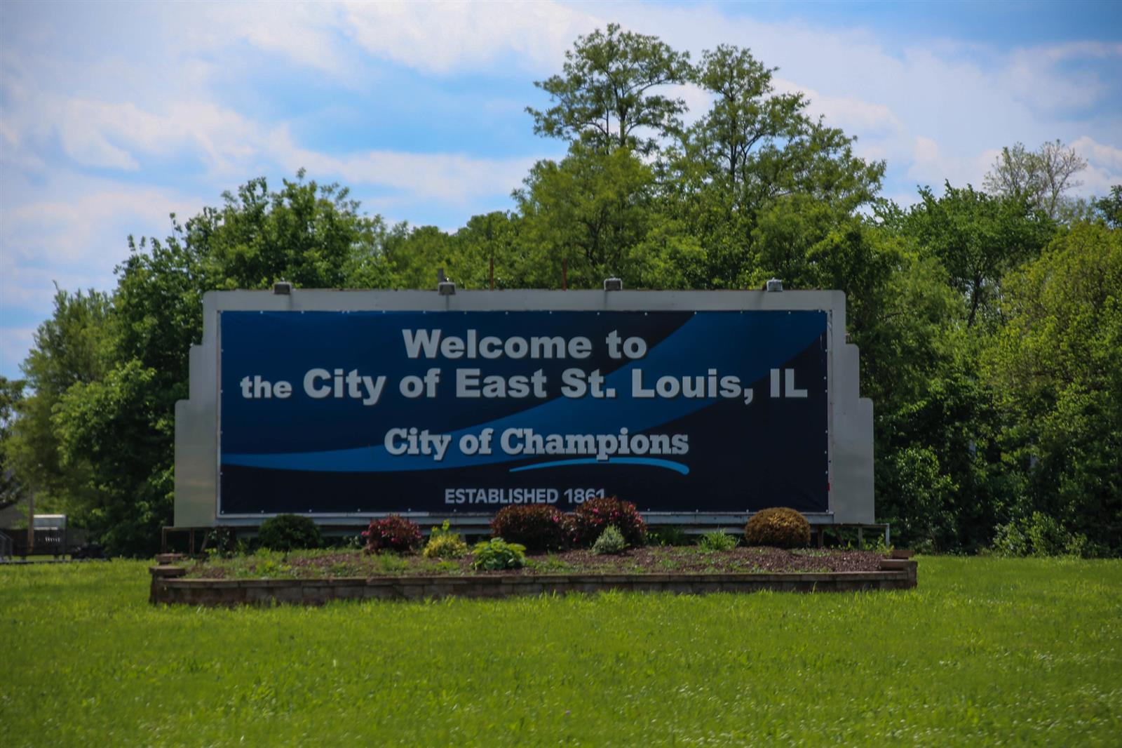Welcome to City of East St. Louis sign