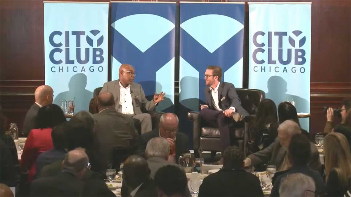 Kwame Raoul and Dan Gibbon