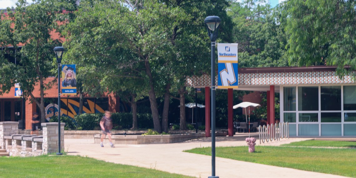 The library at Northeastern Illinois University in Chicago