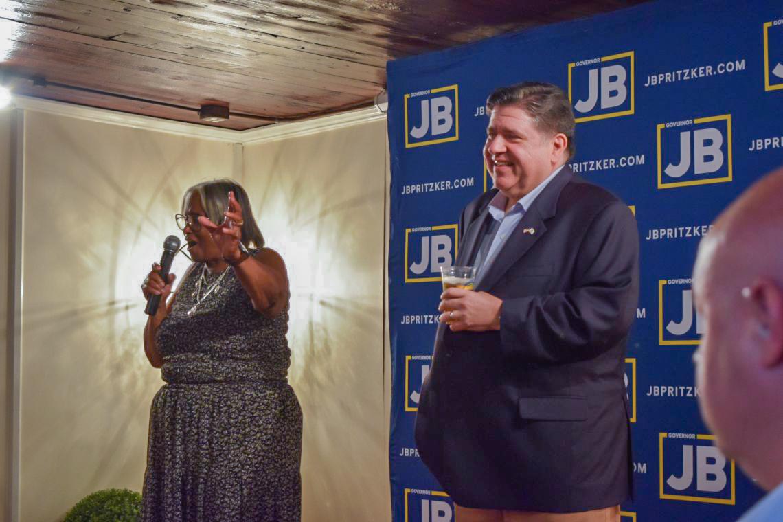 JB Pritzker and Sen. Doris Turner