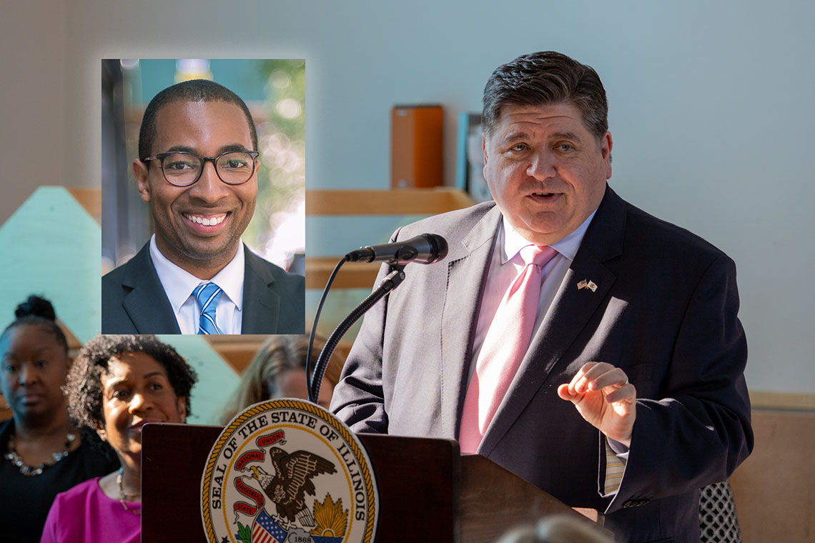 Christian Mitchell and JB Pritzker
