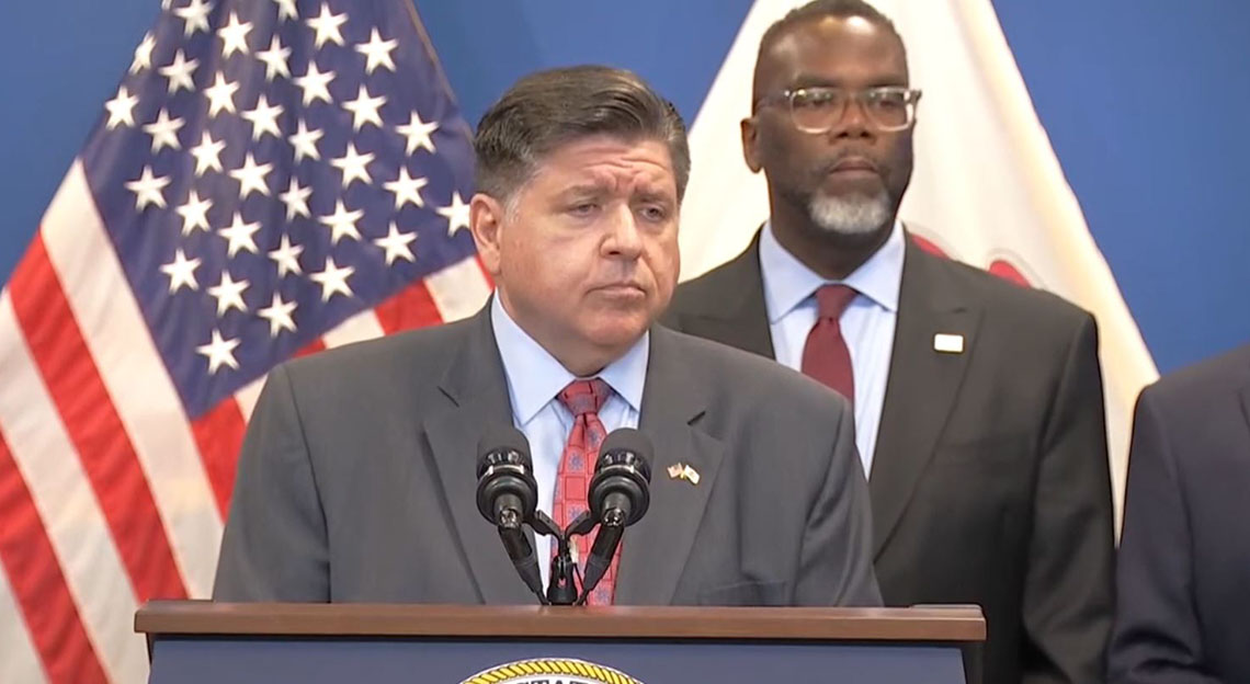 JB Pritzker and Brandon Johnson