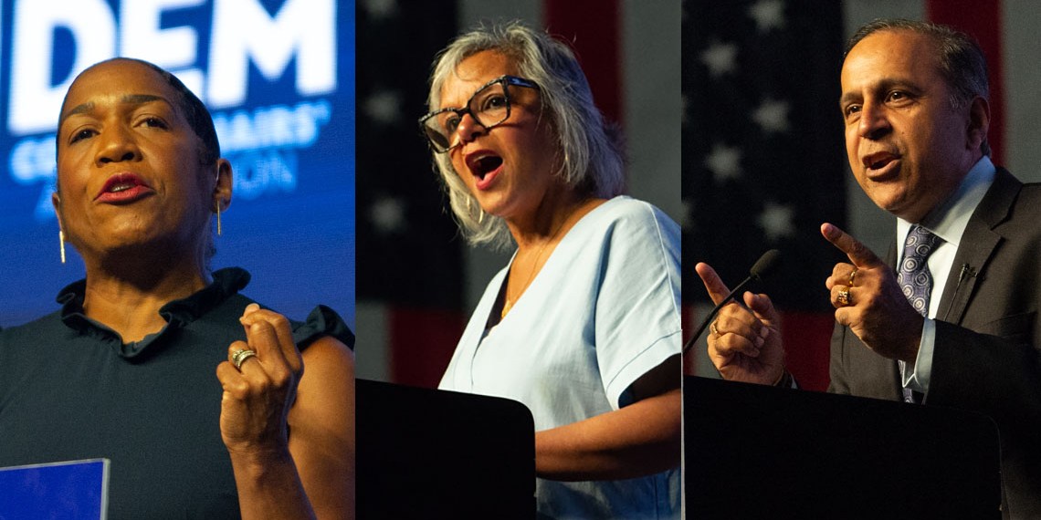 Juliana Stratton, Robin Kelly and Raja Krishnamoorthi