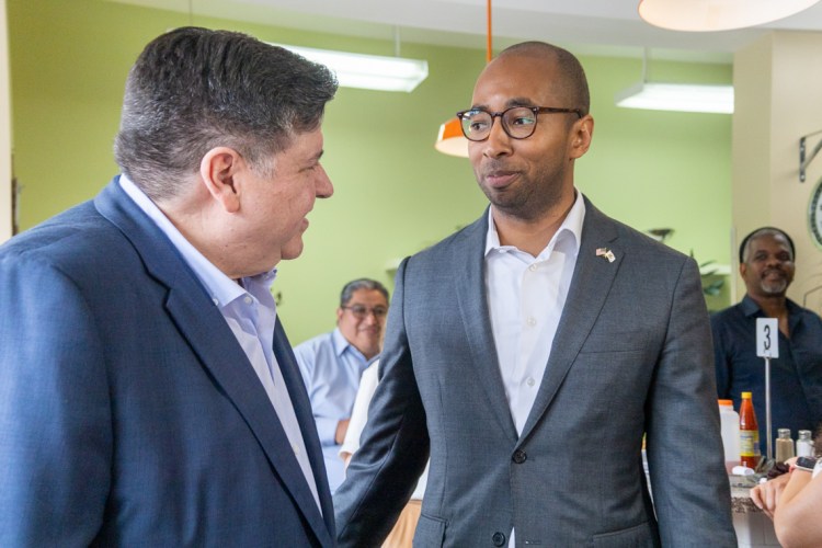 Christian Mitchell and JB Pritzker
