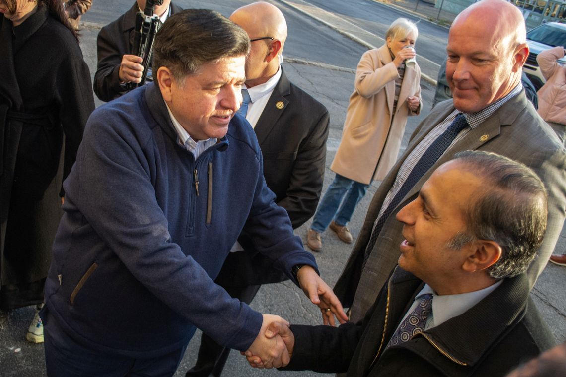 JB Pritzker and Raja Krishnamoorthi