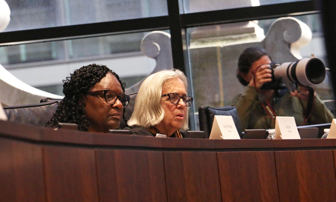 Illinois Accountability Commissioners Cindy Sam and Susan Gzesh