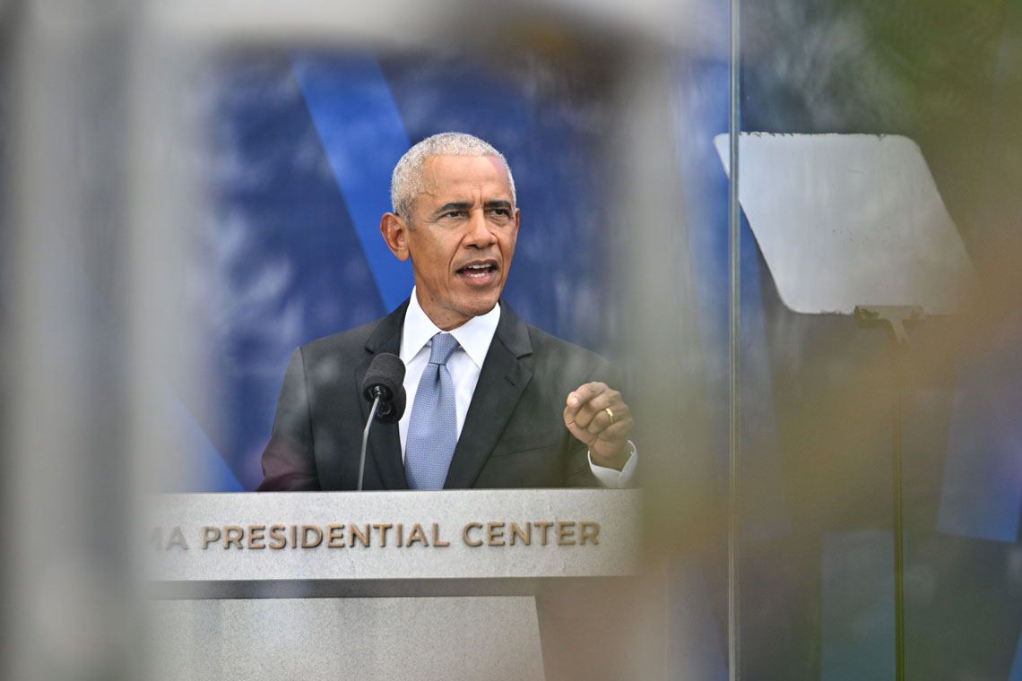 Barack Obama at podium
