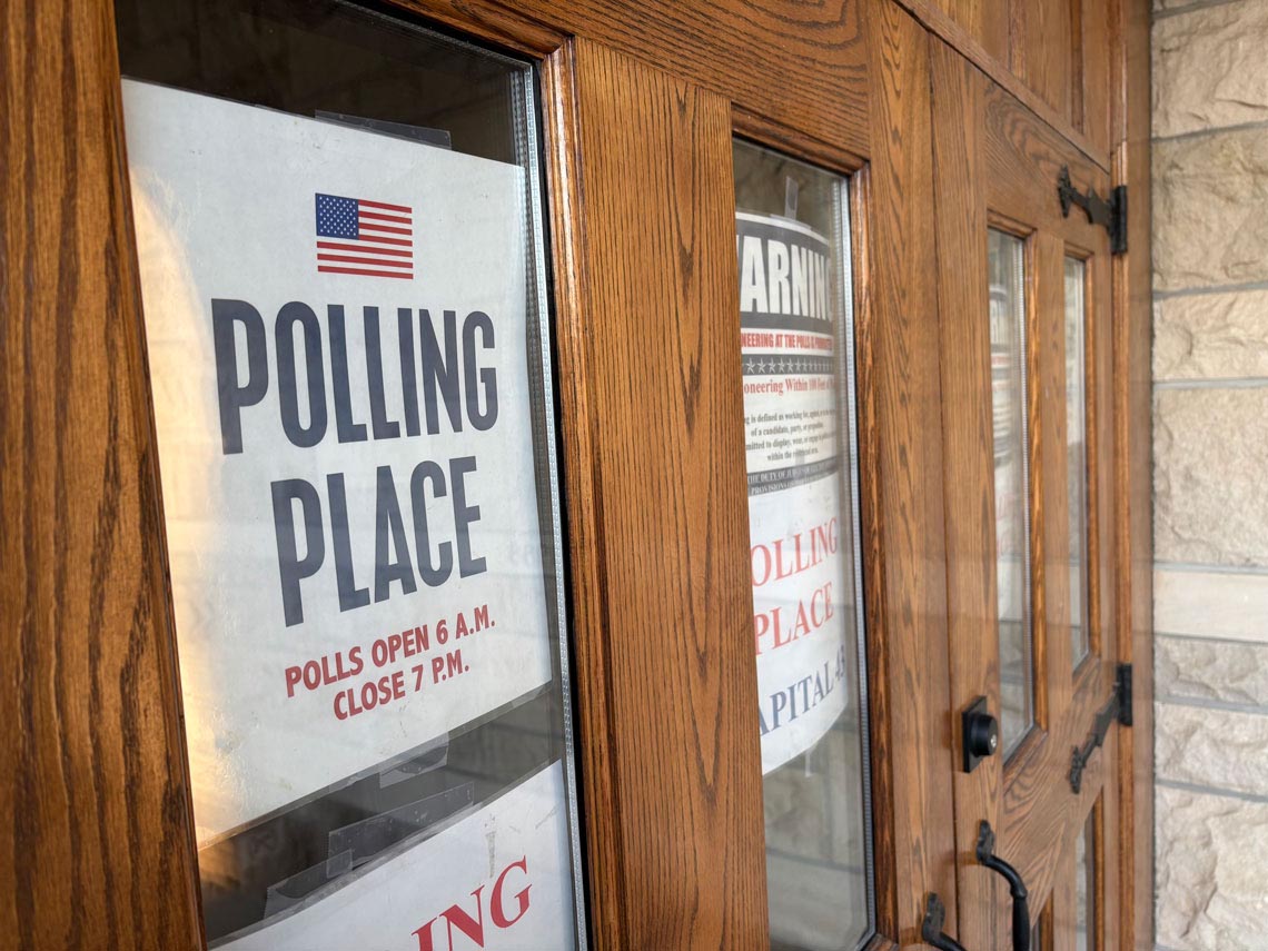 Polling Place sign