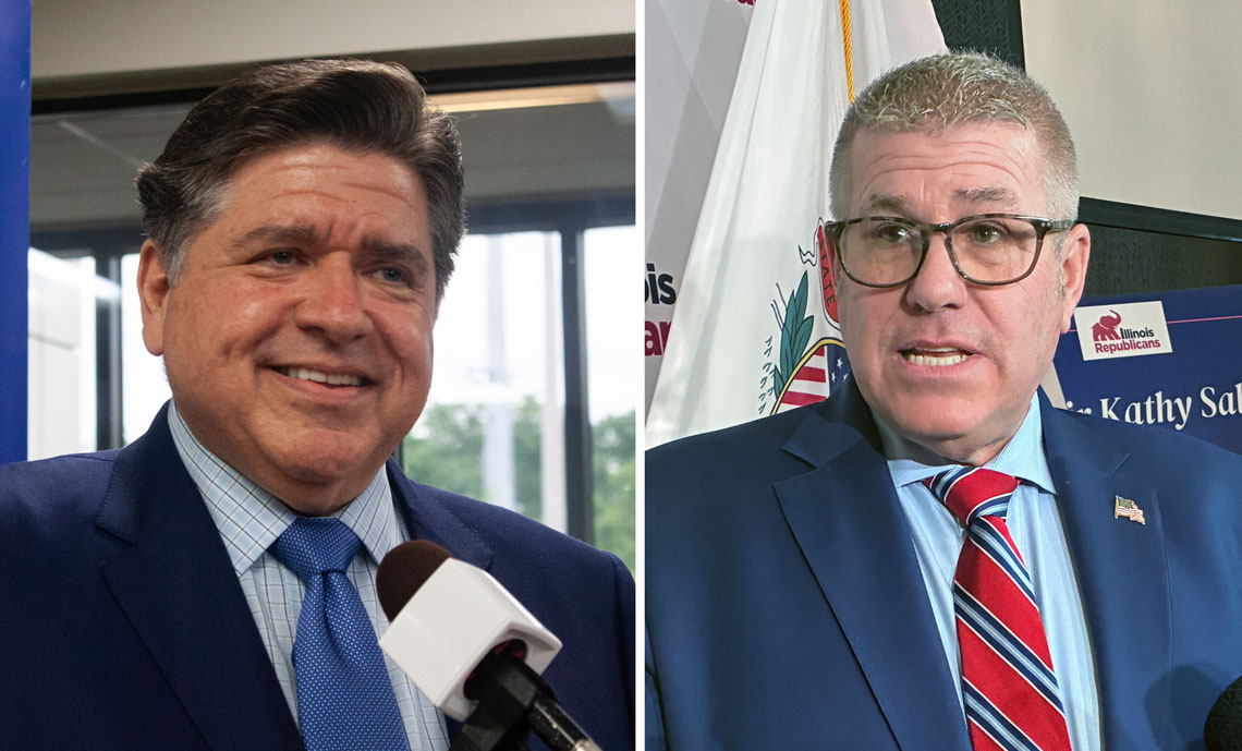 JB Pritzker and Darren Bailey