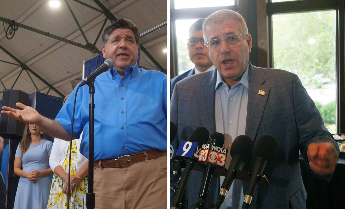 JB Pritzker and Darren Bailey